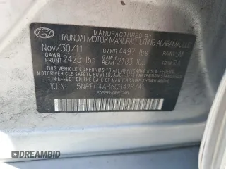 2012 Hyundai Sonata Limited with VIN 5NPEC4AB5CH428741, listed as a Copart auction lot 52234495 with 247,892 mi miles and Clean Title. Bid and sale history available at DreamBid. Image 12.