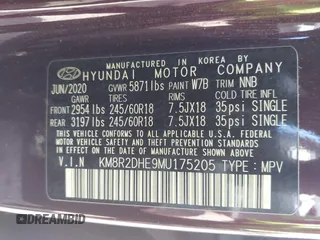 2021 Hyundai Palisade SEL z VIN KM8R2DHE9MU175205, wystawiony jako IAAI lot #42213457 z przebiegiem 158 469 mil mil oraz . Historia ofert i sprzedaży dostępna na DreamBid. Obrazek 9.