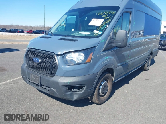 2021 Ford Transit Cargo with VIN 1FTBR3X84MKA54150, listed as a IAAI auction lot 41671756 with 96,556 mi miles and . Bid and sale history available at DreamBid. Image 6.