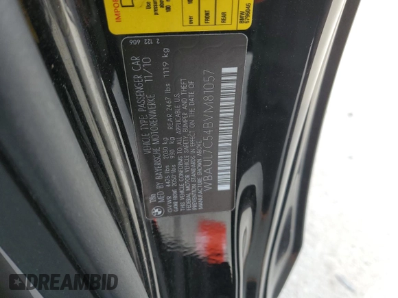 2011 BMW 1 Series 128i with VIN WBAUL7C54BVM81057, listed as a Copart auction lot 41769905 with 52,185 mi miles and Clean title. Bid and sale history available at DreamBid. Image 14.