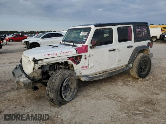 2018 Jeep Wrangler Unlimited Sport z VIN 1C4HJXDN3JW221167, wystawiony jako Copart lot #45236565 z przebiegiem 90 433 mil mil oraz Szkoda całkowita • Salvage title. Historia ofert i sprzedaży dostępna na DreamBid. Obrazek 1.