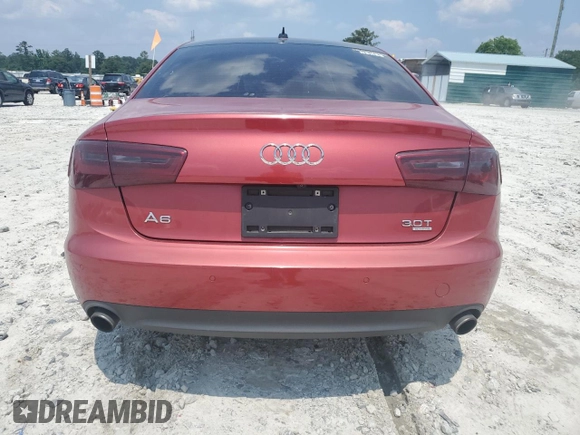2013 Audi A6 Premium Plus with VIN WAUGGAFC8DN018723, listed as a Copart auction lot 59459965 with 99,164 mi miles and Salvage title. Bid and sale history available at DreamBid. Image 6.