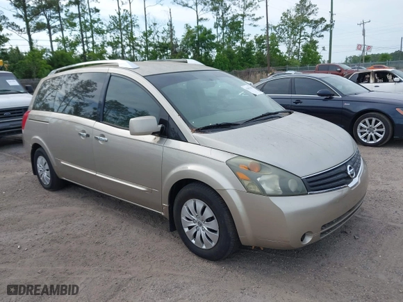 2007 Nissan Quest with VIN 5N1BV28U17N118936, listed as a IAAI auction lot 42087054 with 138,058 mi miles. Bid and sale history available at carsss.com. Image 1.