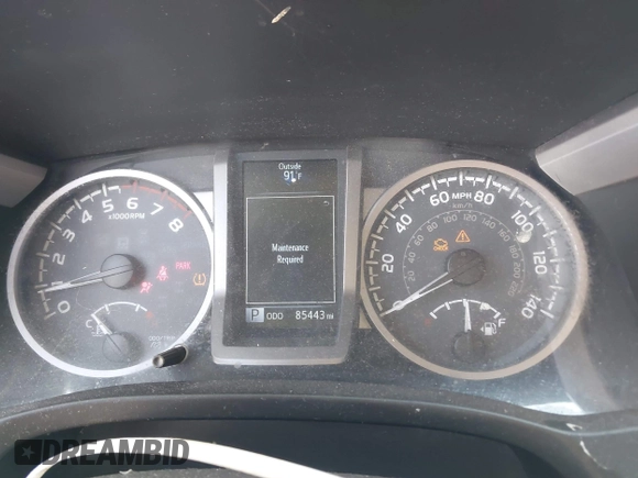 2016 Toyota Tacoma SR5 with VIN 5TFAX5GN7GX055884, listed as a IAAI auction lot 41943589 with 85,443 mi miles. Bid and sale history available at carsss.com. Image 7.
