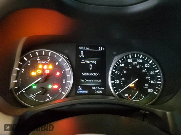 2022 Infiniti Q60 Red Sport 400 with VIN JN1FV7LKXNM660681, listed as a Copart auction lot 48709535 with 8,462 mi miles and Non repairable. Bid and sale history available at DreamBid. Image 9.
