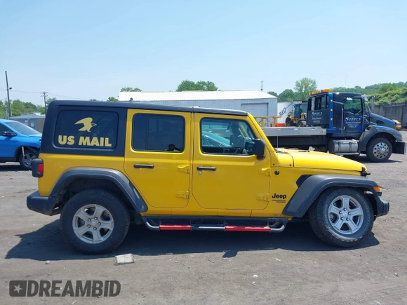 2021 Jeep Wrangler Unlimited Sport with VIN 1C4HJXKN9MW709420, listed as a IAAI auction lot 42403223 with 154,299 mi miles and . Bid and sale history available at DreamBid. Image 13.