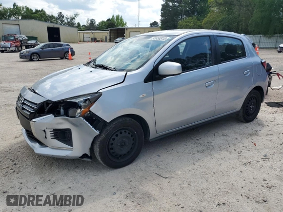 2021 Mitsubishi Mirage ES with VIN ML32AUHJ6MH010763, listed as a Copart auction lot 53855315 with 72,486 mi miles and Salvage title. Bid and sale history available at DreamBid. Image 1.