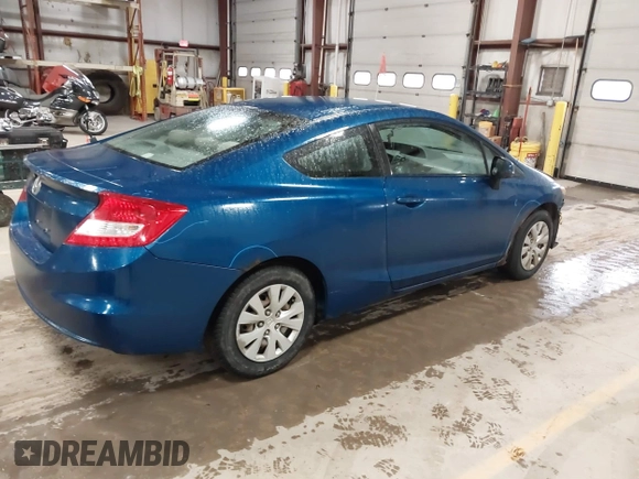 2012 Honda Civic Cpe LX with VIN 2HGFG3B59CH531151, listed as a IAAI auction lot 41757829 with 165,142 mi miles. Bid and sale history available at carsss.com. Image 4.
