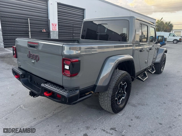 2021 Jeep Gladiator Rubicon with VIN 1C6JJTBM8ML611134, listed as a Copart auction lot 54375665 with 62,134 mi miles and Salvage Title. Bid and sale history available at carsss.com. Image 4.