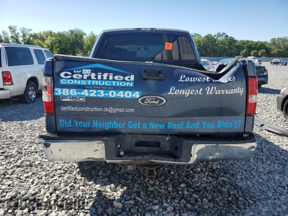 2005 Ford F-150 XLT with VIN 1FTPW12525KF00815, listed as a Copart auction lot 48992075 with 274,735 mi miles and Salvage Title. Bid and sale history available at carsss.com. Image 6.