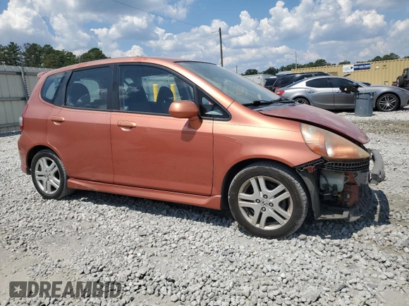 2007 Honda Fit Sport with VIN JHMGD38667S047110, listed as a Copart auction lot 69097094 with 231,662 mi miles and Salvage Title. Bid and sale history available at carsss.com. Image 4.