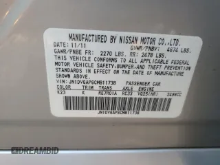 2012 Infiniti G25 Journey with VIN JN1DV6AP6CM811738, listed as a Copart auction lot 78645984 with Not Provided miles and Salvage Title. Bid and sale history available at DreamBid. Image 12.