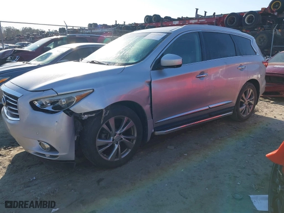 2013 Infiniti JX35 with VIN 5N1AL0MM6DC329312, listed as a IAAI auction lot 41822802 with 121,098 mi miles. Bid and sale history available at carsss.com. Image 17.