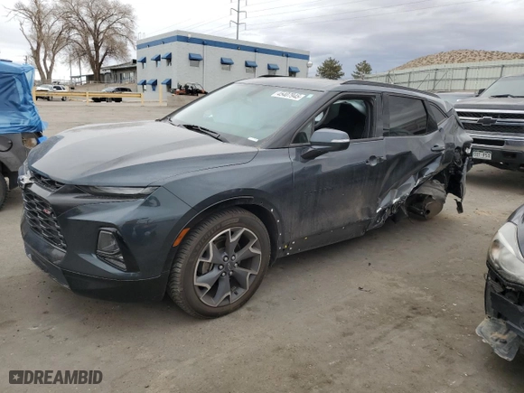 2019 Chevrolet Blazer RS with VIN 3GNKBJRS2KS697879, listed as a Copart auction lot 45407945 with 0 mi miles and Salvage Title. Bid and sale history available at carsss.com. Image 1.