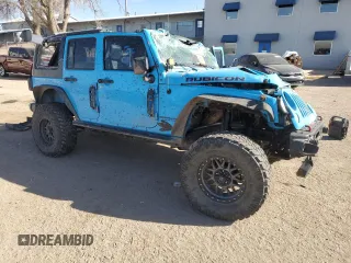 2017 Jeep Wrangler Unlimited Rubicon Recon with VIN 1C4BJWFG0HL582320, listed as a Copart auction lot 85435514 with 123,332 mi miles and Salvage title. Bid and sale history available at DreamBid. Image 4.
