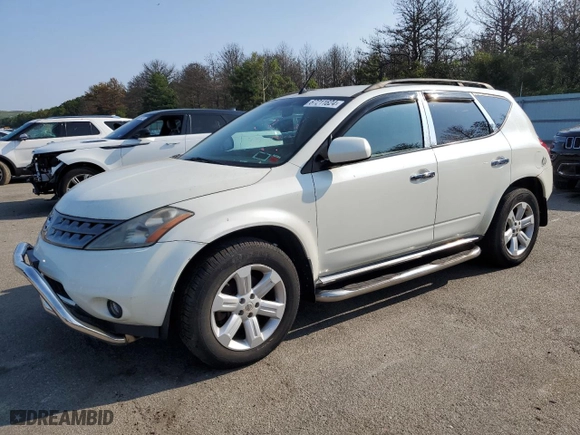 2007 Nissan Murano S with VIN JN8AZ08W07W663891, listed as a Copart auction lot 67211624 with 121,542 mi miles and Non Repairable. Bid and sale history available at carsss.com. Image 1.