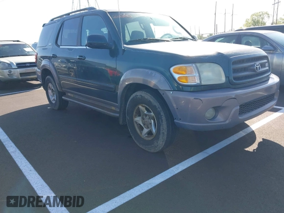 2002 Toyota Sequoia SR5 with VIN 5TDZT34A82S071997, listed as a IAAI auction lot 41995669 with 258,869 mi miles and . Bid and sale history available at carsss.com. Image 1.