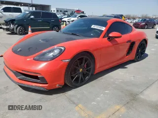 2018 Porsche Cayman S with VIN WP0AB2A80JS278367, listed as a Copart auction lot 48765985 with 72,909 mi miles and Salvage Title. Bid and sale history available at DreamBid. Image 1.