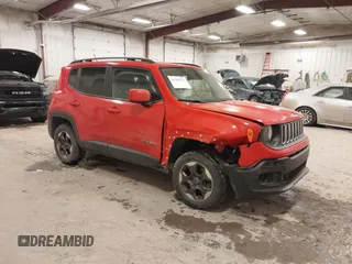 2015 Jeep Renegade Latitude with VIN ZACCJBBH9FPC17736, listed as a IAAI auction lot 41249713 with 1 mi miles. Bid and sale history available at carsss.com. Image 1.