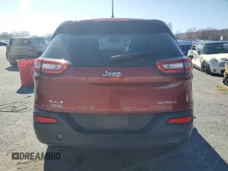 2015 Jeep Cherokee Sport with VIN 1C4PJMAB7FW749757, listed as a Copart auction lot 50165345 with 143,131 mi miles and Salvage Title. Bid and sale history available at carsss.com. Image 6.