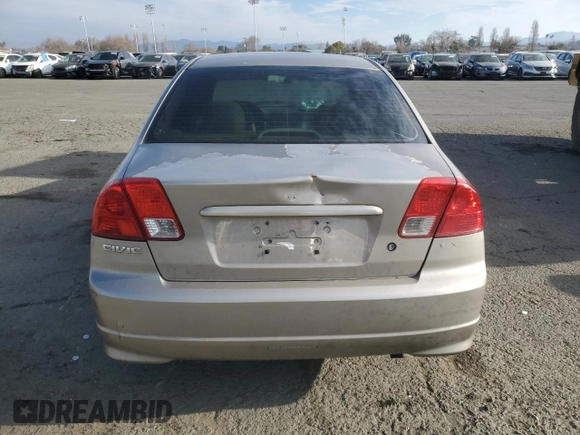 2004 Honda Civic EX with VIN 2HGES26864H537435, listed as a Copart auction lot 42229645 with 150,241 mi miles and Salvage Title. Bid and sale history available at DreamBid. Image 6.