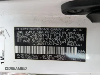 2010 Toyota Corolla z VIN JTDBU4EE3AJ069480, wystawiony jako Copart lot #86174274 z przebiegiem 213 559 mil mil oraz Szkoda całkowita • Salvage title. Historia ofert i sprzedaży dostępna na DreamBid. Obrazek 13.