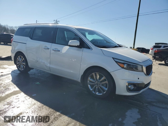 2015 Kia Sedona SX-L with VIN KNDME5C16F6034552, listed as a Copart auction lot 45478085 with 150,158 mi miles and Salvage Title. Bid and sale history available at DreamBid. Image 4.