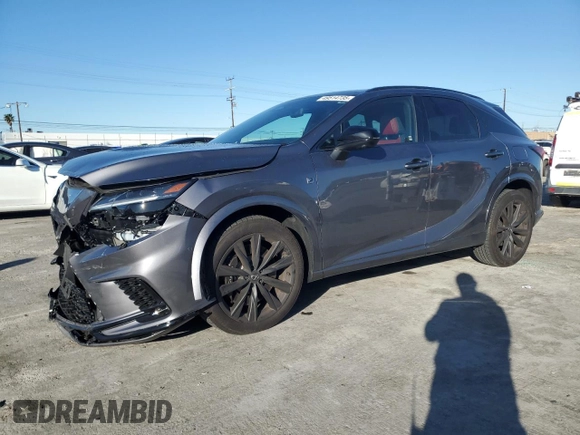 2023 Lexus RX with VIN 2T2BCMEA7PC009668, listed as a Copart auction lot 49514735 with 9,316 mi miles and Salvage Title. Bid and sale history available at carsss.com. Image 1.
