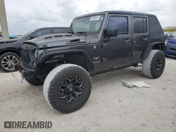 2017 Jeep Wrangler Unlimited Sahara с VIN 1C4BJWEG5HL543868, выставлен на аукционе Copart как лот 55206845 с пробегом 84 993 миль миль и Списание • Salvage title. История ставок и продаж доступна на DreamBid. Изображение 1.