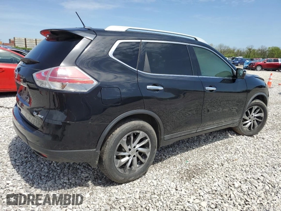 2015 Nissan Rogue SL with VIN 5N1AT2MV6FC866320, listed as a Copart auction lot 55097735 with Not Provided miles and Salvage Title. Bid and sale history available at DreamBid. Image 3.
