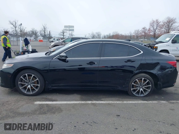 2015 Acura TLX with VIN 19UUB1F3XFA023244, listed as a IAAI auction lot 41890754 with 92,090 mi miles. Bid and sale history available at carsss.com. Image 14.