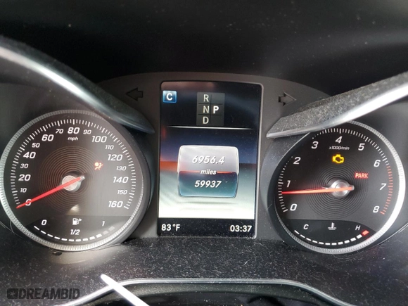 2019 Mercedes-Benz GLC with VIN WDC0J4KB8KF598819, listed as a Copart auction lot 49223885 with 59,937 mi miles and Salvage Title. Bid and sale history available at carsss.com. Image 9.