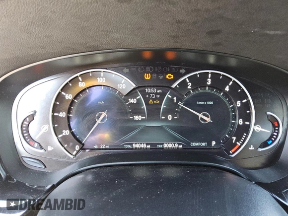 2017 BMW 5 Series 540i with VIN WBAJE5C37HWA92323, listed as a Copart auction lot 53340355 with 94,046 mi miles and Clean title. Bid and sale history available at DreamBid. Image 9.