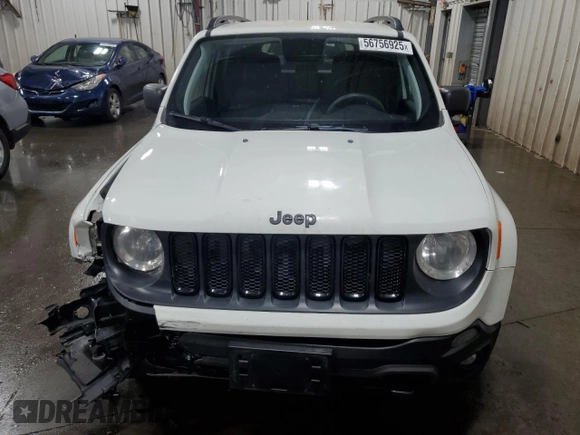 2018 Jeep Renegade Upland с VIN ZACCJBAB5JPH87285, выставлен на аукционе Copart как лот 56756925 с пробегом 89 997 миль миль и Списание • Salvage title. История ставок и продаж доступна на DreamBid. Изображение 5.