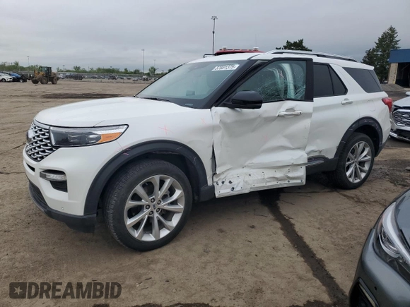 2023 Ford Explorer Platinum with VIN 1FM5K8HC2PGA06425, listed as a Copart auction lot 57031375 with 42,066 mi miles and Clean title. Bid and sale history available at DreamBid. Image 1.
