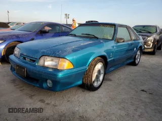 1993 Ford Mustang с VIN 1FACP42DXPF159072, выставлен на аукционе Copart как лот 76246604 с пробегом 25 784 миль миль и Списание • Salvage title. История ставок и продаж доступна на DreamBid. Изображение 1.