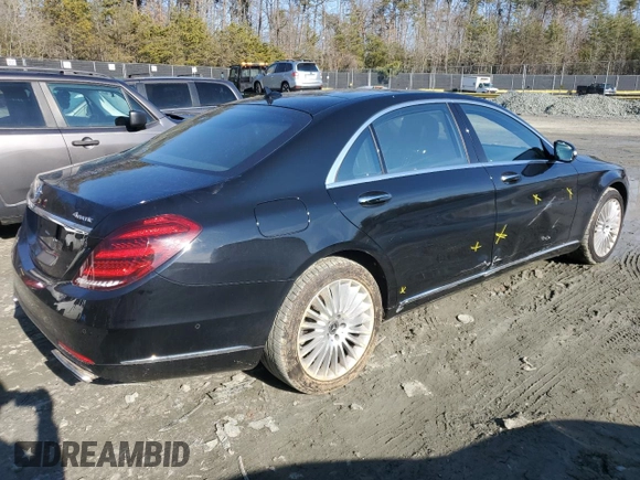 2018 Mercedes-Benz S 560 with VIN WDDUG8GB4JA369092, listed as a Copart auction lot 44637515 with 55,409 mi miles and Salvage Title. Bid and sale history available at carsss.com. Image 3.