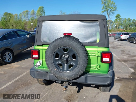 2018 Jeep Wrangler Unlimited Sport S z VIN 1C4HJXDG8JW287876, wystawiony jako IAAI lot #41990385 z przebiegiem 43 420 mil mil oraz . Historia ofert i sprzedaży dostępna na DreamBid. Obrazek 16.