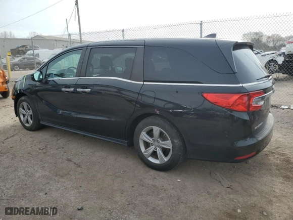 2019 Honda Odyssey EX-L with VIN 5FNRL6H71KB120803, listed as a Copart auction lot 52568525 with 37,658 mi miles and Salvage Title. Bid and sale history available at carsss.com. Image 2.