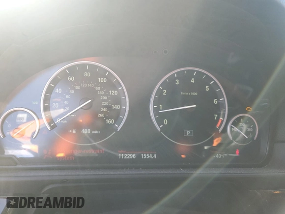 2013 BMW 5 Series 535i with VIN WBAFR7C50DC825246, listed as a Copart auction lot 48802175 with 112,296 mi miles and Salvage Title. Bid and sale history available at DreamBid. Image 9.