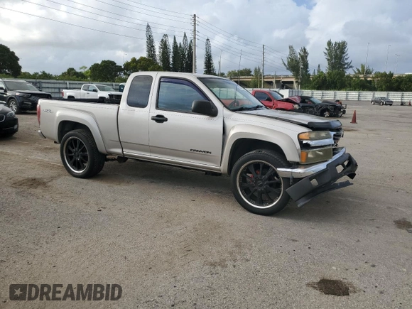 2005 GMC Canyon SLE Z71 with VIN 1GTDS196958208945, listed as a Copart auction lot 78331584 with 163,341 mi miles and Salvage Title. Bid and sale history available at carsss.com. Image 4.