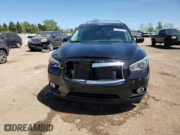 2015 Infiniti QX60 with VIN 5N1AL0MM5FC524840, listed as a Copart auction lot 55408175 with 89,574 mi miles and Salvage title. Bid and sale history available at DreamBid. Image 14.
