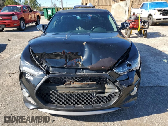 2015 Hyundai Veloster Turbo with VIN KMHTC6AE3FU241078, listed as a Copart auction lot 87422864 with Not provided miles and Salvage title. Bid and sale history available at DreamBid. Image 5.