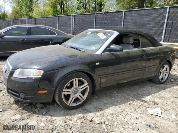 2007 Audi A4 2.0T with VIN WAUAF48H07K031118, listed as a Copart auction lot 54013895 with 107,104 mi miles and Clean Title. Bid and sale history available at carsss.com. Image 1.