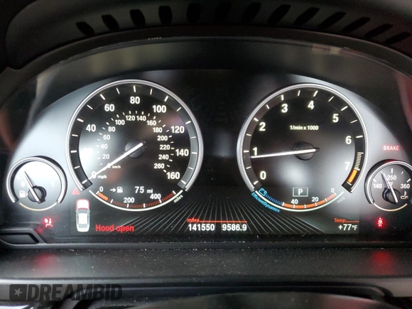 2016 BMW 5 Series 535i xDrive with VIN WBA5B3C56GG254528, listed as a Copart auction lot 56478005 with 141,550 mi miles and Salvage title. Bid and sale history available at DreamBid. Image 9.