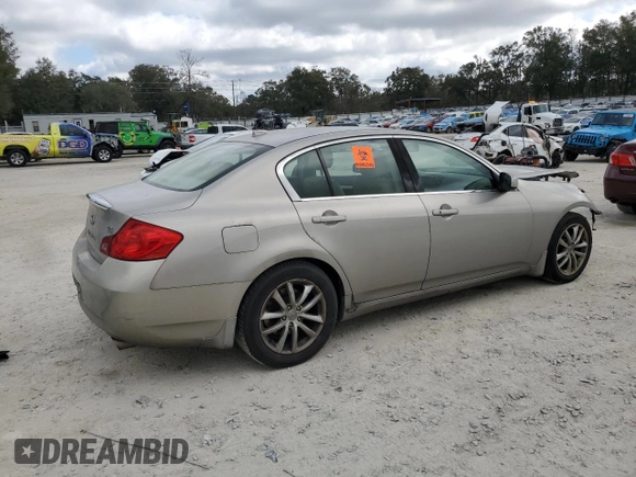 2008 Infiniti G35 Journey with VIN JNKBV61E28M212294, listed as a Copart auction lot 43658925 with 203,294 mi miles and Salvage Title. Bid and sale history available at DreamBid. Image 3.