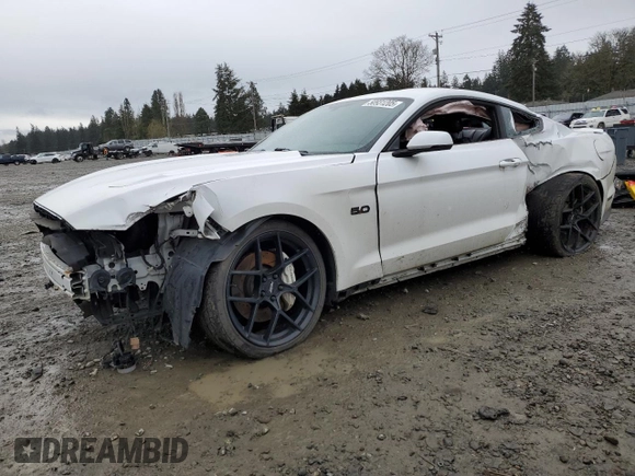 2015 Ford Mustang GT with VIN 1FA6P8CF4F5382782, listed as a Copart auction lot 50931205 with 132,041 mi miles and Salvage Title. Bid and sale history available at carsss.com. Image 1.