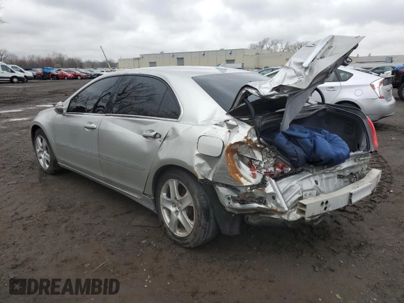 2006 Acura RL with VIN JH4KB16506C001134, listed as a Copart auction lot 51601645 with 205,706 mi miles and Salvage Title. Bid and sale history available at DreamBid. Image 2.