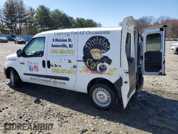 2016 Ram ProMaster City Cargo Tradesman with VIN ZFBERFAT3G6B52083, listed as a Copart auction lot 50864975 with 48,619 mi miles and Salvage title. Bid and sale history available at DreamBid. Image 2.