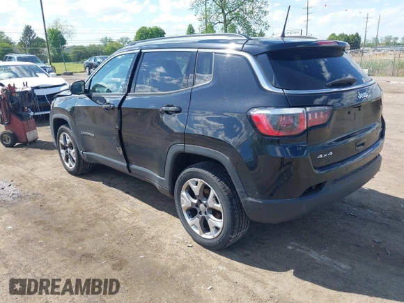 2019 Jeep Compass Limited z VIN 3C4NJDCB6KT673338, wystawiony jako IAAI lot #42264426 z przebiegiem 92 851 mil mil oraz . Historia ofert i sprzedaży dostępna na DreamBid. Obrazek 3.